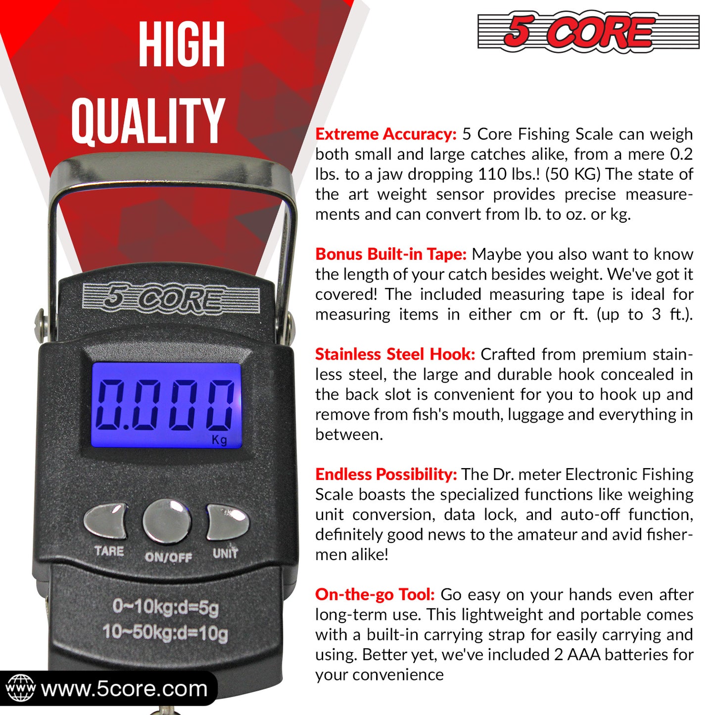 Core Fish Scale - 110 lbs / 50 kg