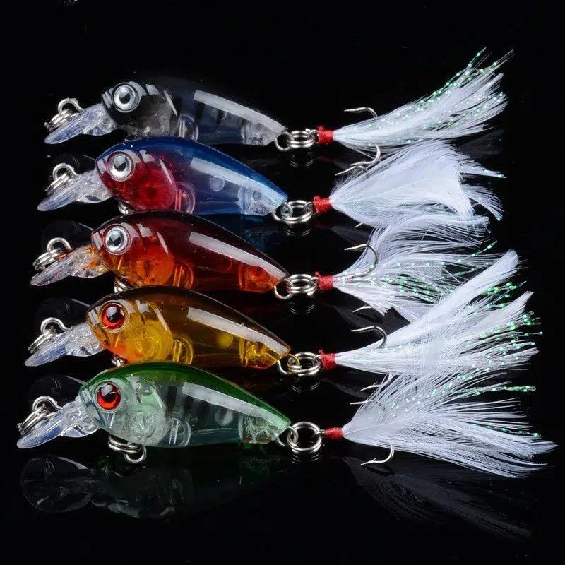 5pcs Leather Fishing Lures - Freshwater and Saltwater