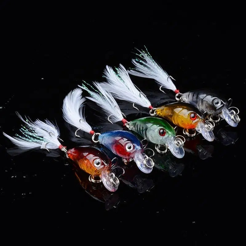 5pcs Leather Fishing Lures - Freshwater and Saltwater