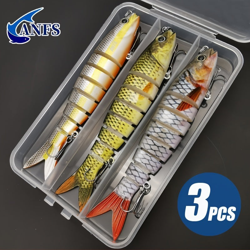 3-Piece 8 Segment Fishing Lure